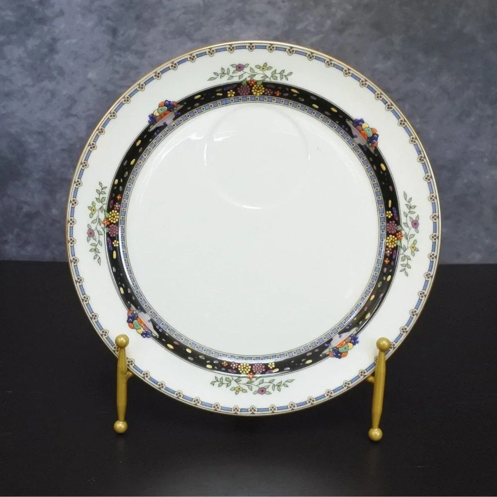 Rare Vintage Lenox Coronado Pattern Porcelain Snack Plate Set x 6